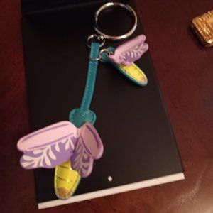 Leather Dragonfly Keychain